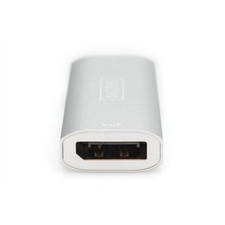 Digitus | 8K DP Repeater 30 m | DS-55524 | The repeater allows you to extend a DP signal to up to 30 m. This corresponds to the VESA DisplayPort Standard 1.4. It supports resolutions up to 8K/30Hz. Power supply is provided via USB using the enclosed cable