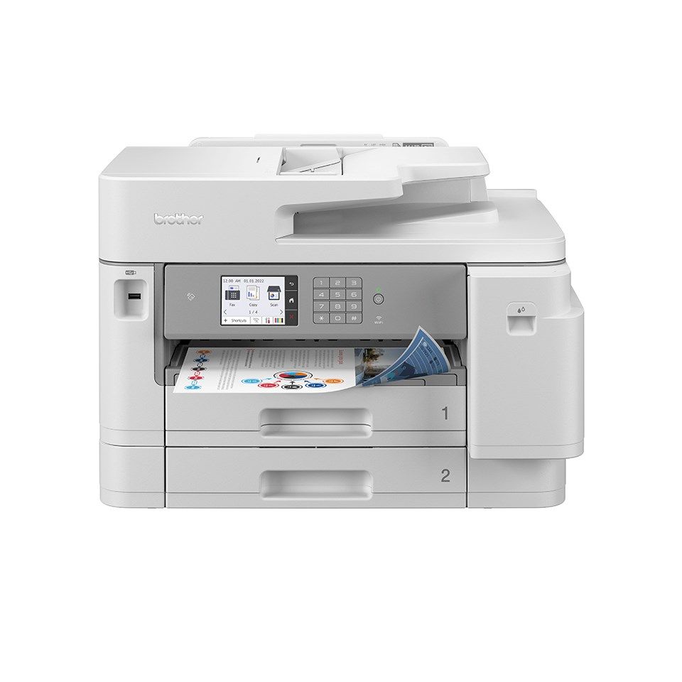 Imprimanta multifunctionala inkjet color Brother MFC-J5955DW, A3, duplex, ADF, USB 2.0, Wi-Fi, NFC, 30 ppm negru, 30 ppm color