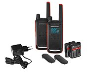 Motorola T82 Twin Pack two-way radio 16 channels Black Orange