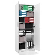 Filing cabinet OLIV 2D 74x35x180 cm  white