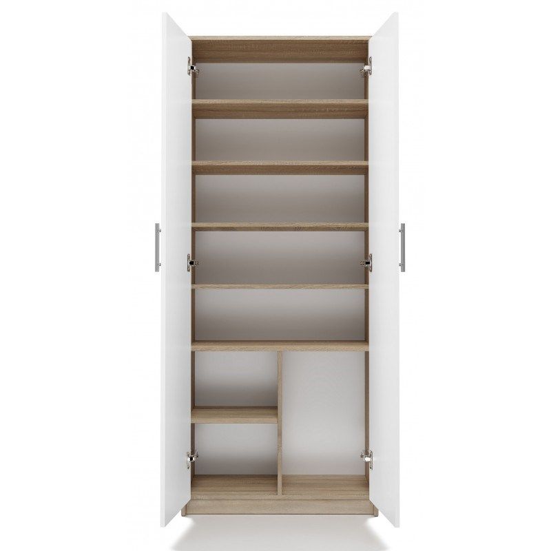 Filing cabinet OLIV 2D 74x35x180 cm  Sonoma/White