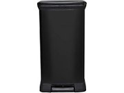 CURVER METALLIC WASTE BIN 50L WITH PEDAL /IML BLACK