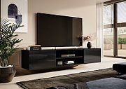 RTV cabinet SLIDE 200K 200x40x37 cm all in gloss black