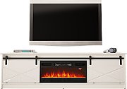 RTV GRANERO + fireplace cabinet 200x56.7x35 white/gloss white