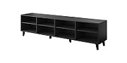 TV cabinet FARO 200x42x52 black matt + oak craft