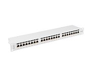 Patch panel Lanberg PPSA-1024-S, 19-inch, 1U, 24 prize RJ45 STP Cat.6a, gri
