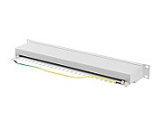 Patch panel Lanberg PPSA-1024-S, 19-inch, 1U, 24 prize RJ45 STP Cat.6a, gri