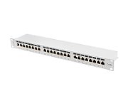 Patch panel Lanberg PPSA-1024-S, 19-inch, 1U, 24 prize RJ45 STP Cat.6a, gri