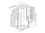 Lanberg WF01-6415-10S rack cabinet 15U Wall mounted rack Grey