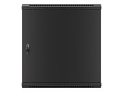 Lanberg WF01-6612-00B rack cabinet 12U Wall mounted rack Black