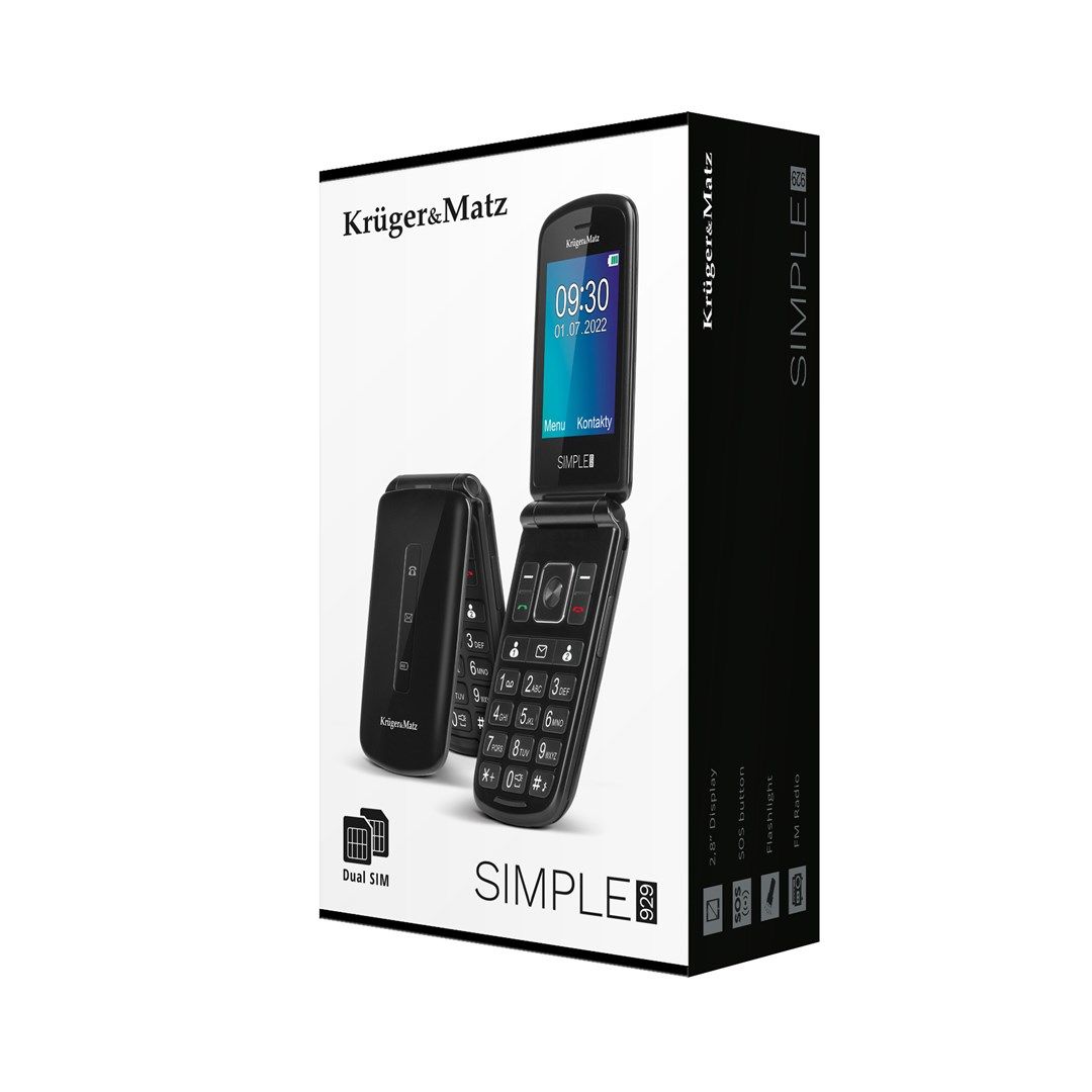 MaxCKruger & Matz Phone for seniors KM0929 7 11 cm (2 8 ) 108 5 g Black