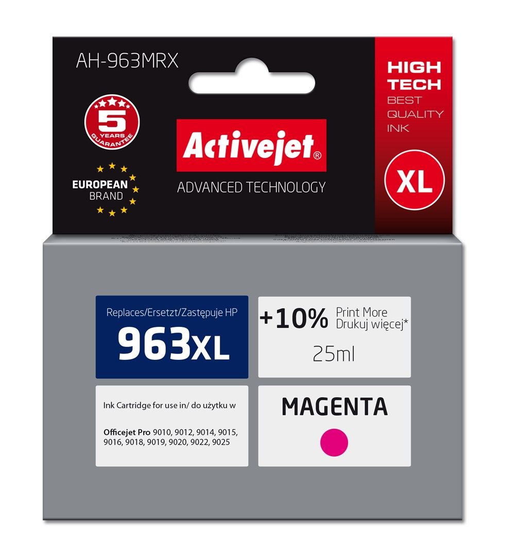 Cartus cerneala Activejet AH-963MRX ,Magenta ,25 ml (compatibil cu HP 963XL) 