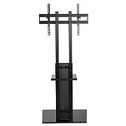 Maclean MC-865 Professional Modern TV Floor Stand with a Shelf for 37  - 70  Screens  max load 40kg  max VESA 600x400  Adjustable height  TV Entertainment Station