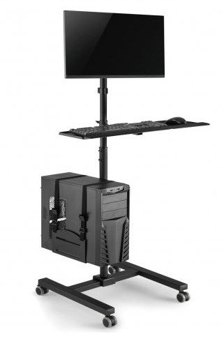 Maclean professional stand  mobile computer station on wheels  max 17 -32   max 20kg  MC-793