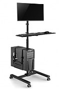 Maclean professional stand  mobile computer station on wheels  max 17 -32   max 20kg  MC-793