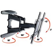 Techly 40-80 Ultra Slim Full Motion LCD TV Wall Mount Bracket Black  ICA-PLB 172L