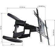Techly 40-80 Ultra Slim Full Motion LCD TV Wall Mount Bracket Black  ICA-PLB 172L