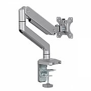 Ergo Office Aluminium Monitor Mount with Gas Spring  Double Arm  VESA 75x75/100x100  17 -32  10 kg Silver  ER-447