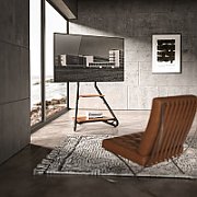 Maclean MC-455 Freestanding Corner TV Stand in Bauhaus Style  Free-standing TV Holder with Two Levels  Made of Wood  Load Capacity up to 10 kg  TV Mount up to 40 kg  37-75''  Max. VESA 600x400  Max. Height 1460mm