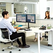 Fellowes Ergonomics freestanding arm for 2 monitors - horizontal Seasa - former Professional Series™.