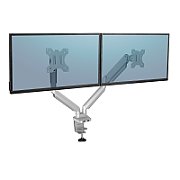 Fellowes Ergonomics arm for 2 monitors - Platinum series  silver