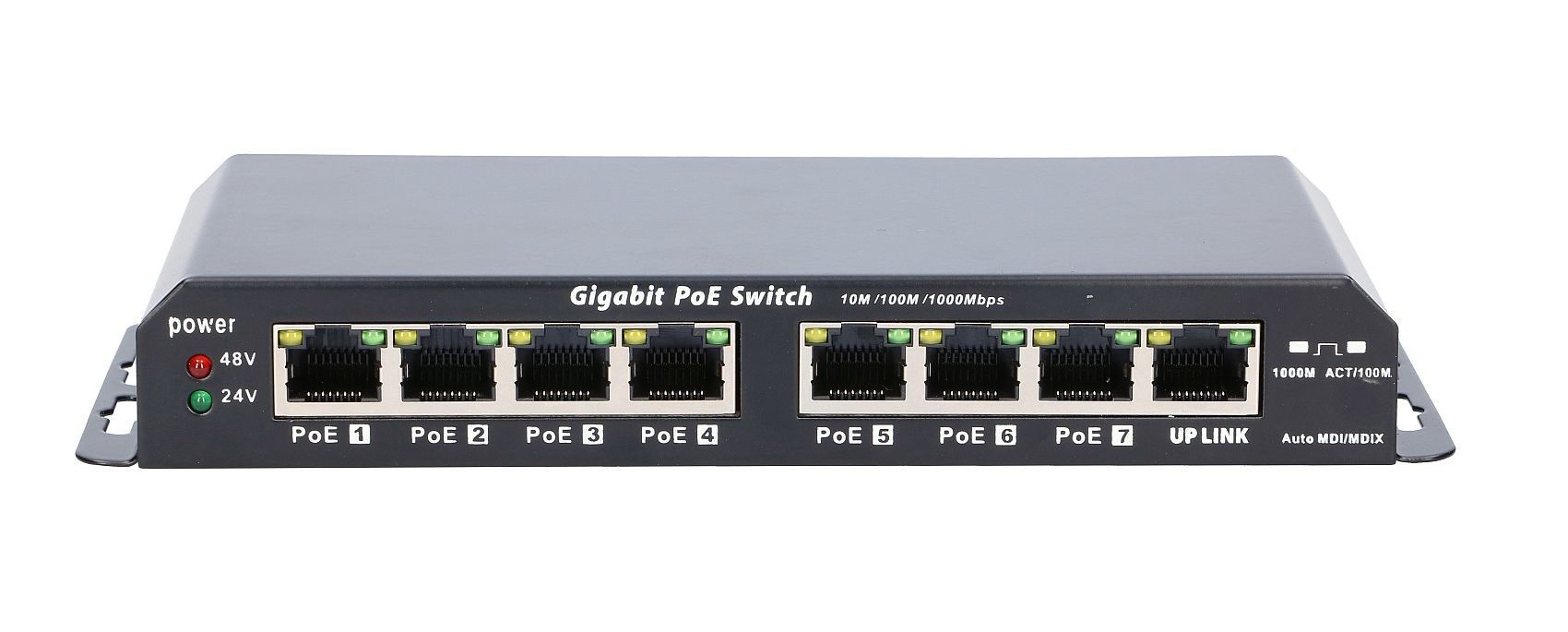 Extralink Extralink PoE Switch KRATOS 7x Gigabit PoE  1x Uplink RJ45  Power Supply 24V 2.5A  60W