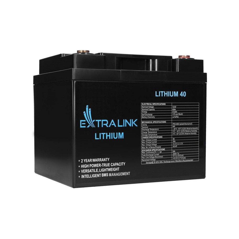 Extralink Accumulator LiFePO4 40AH 12.8V  BMS