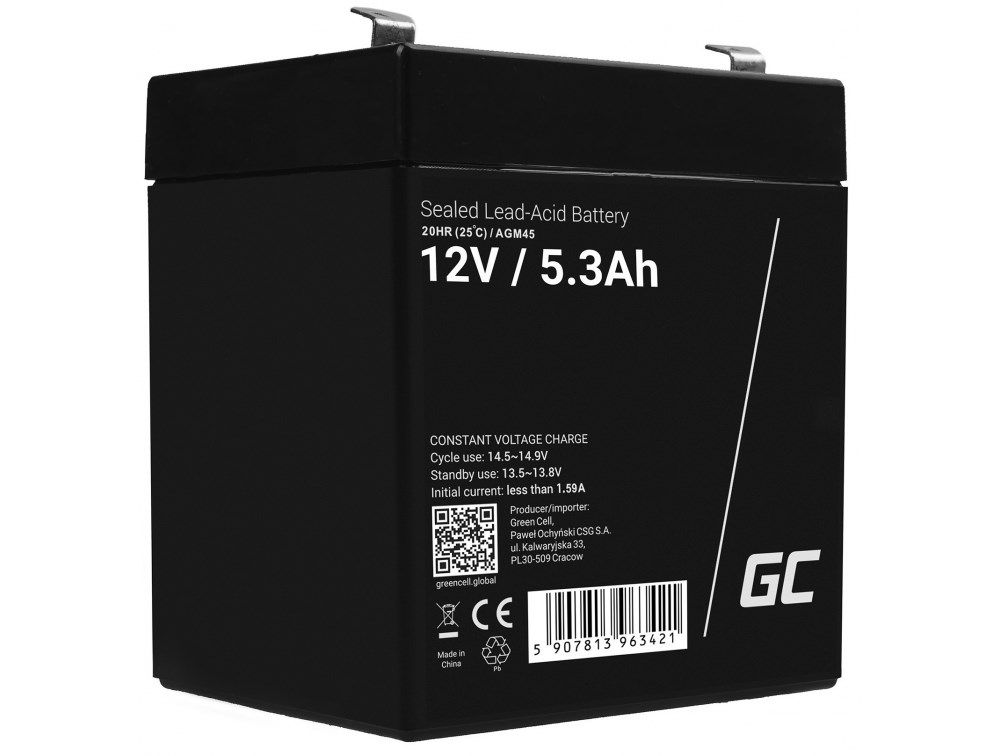 Green Cell AGM45 UPS battery Sealed Lead Acid (VRLA) 12 V 5 3 Ah