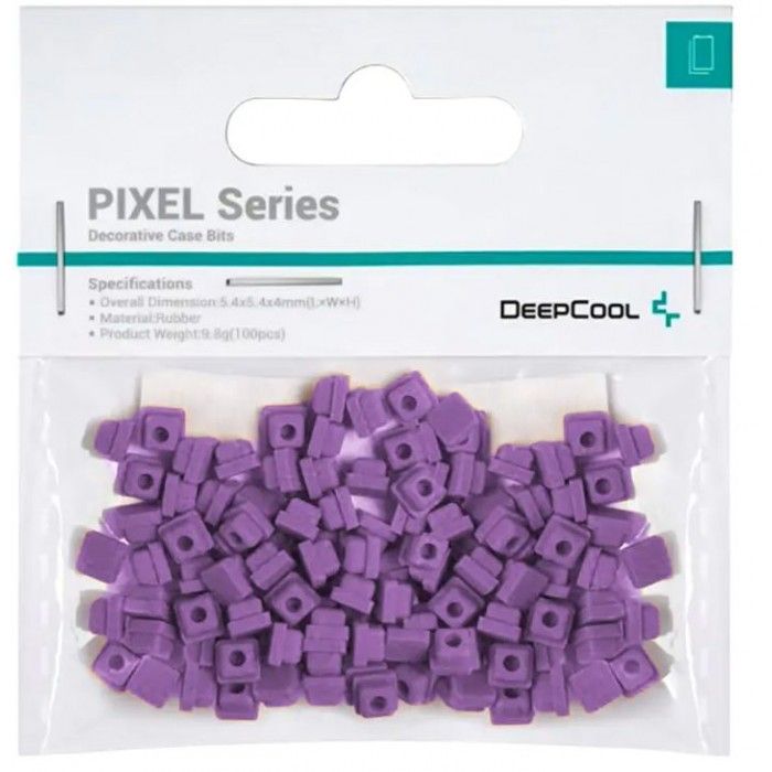 Accesoriu decorativ pt. carcasa DeepCool  PIXEL TV , silicon, 5.4x5.4x4mm, pachet 100 buc, mov,  R-PIXEL-TV100-G-1  6933412796763