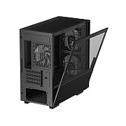 CARCASA DeepCool  CH360 , Mini Tower, ATX, fara sursa, 3xfan, USB 3.2 gen 1 x 1, USB 2.0 x 2, audio, PSU shroud, 4 sloturi expansiune, iluminare ARGB, negru,  R-CH360-BKAPE3-G-1  (timbru verde 0.24lei)
