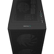CARCASA DeepCool  CH360 , Mini Tower, ATX, fara sursa, 3xfan, USB 3.2 gen 1 x 1, USB 2.0 x 2, audio, PSU shroud, 4 sloturi expansiune, iluminare ARGB, negru,  R-CH360-BKAPE3-G-1  (timbru verde 0.24lei)
