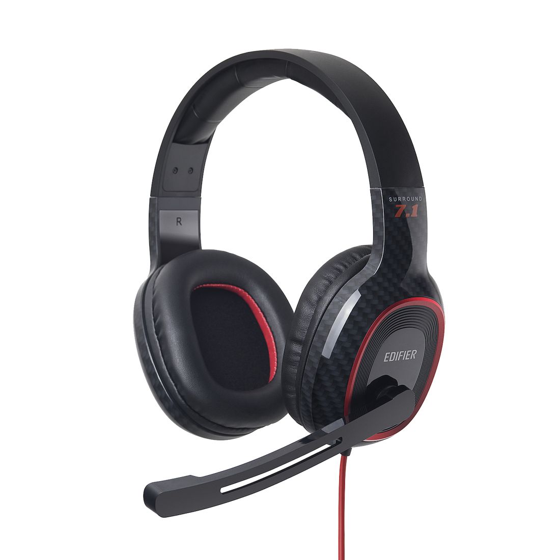 CASTI Edifier, cu fir, gaming, utilizare multimedia, microfon pe casca, detasabil, conectare prin USB 2.0, LED RGB, dual mode, negru,  G20-BK , (timbru verde 0.8 lei)