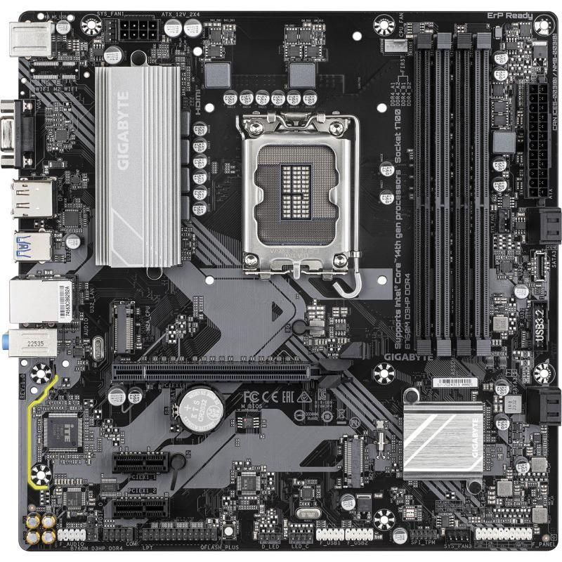 Placa de baza GIGABYTE B760M D3HP DDR4, socket 1700, 4x DDR4 UDIMM, 4x SATA, 2x NVMe, 11x USB-A, 1x USB-C, mATX
