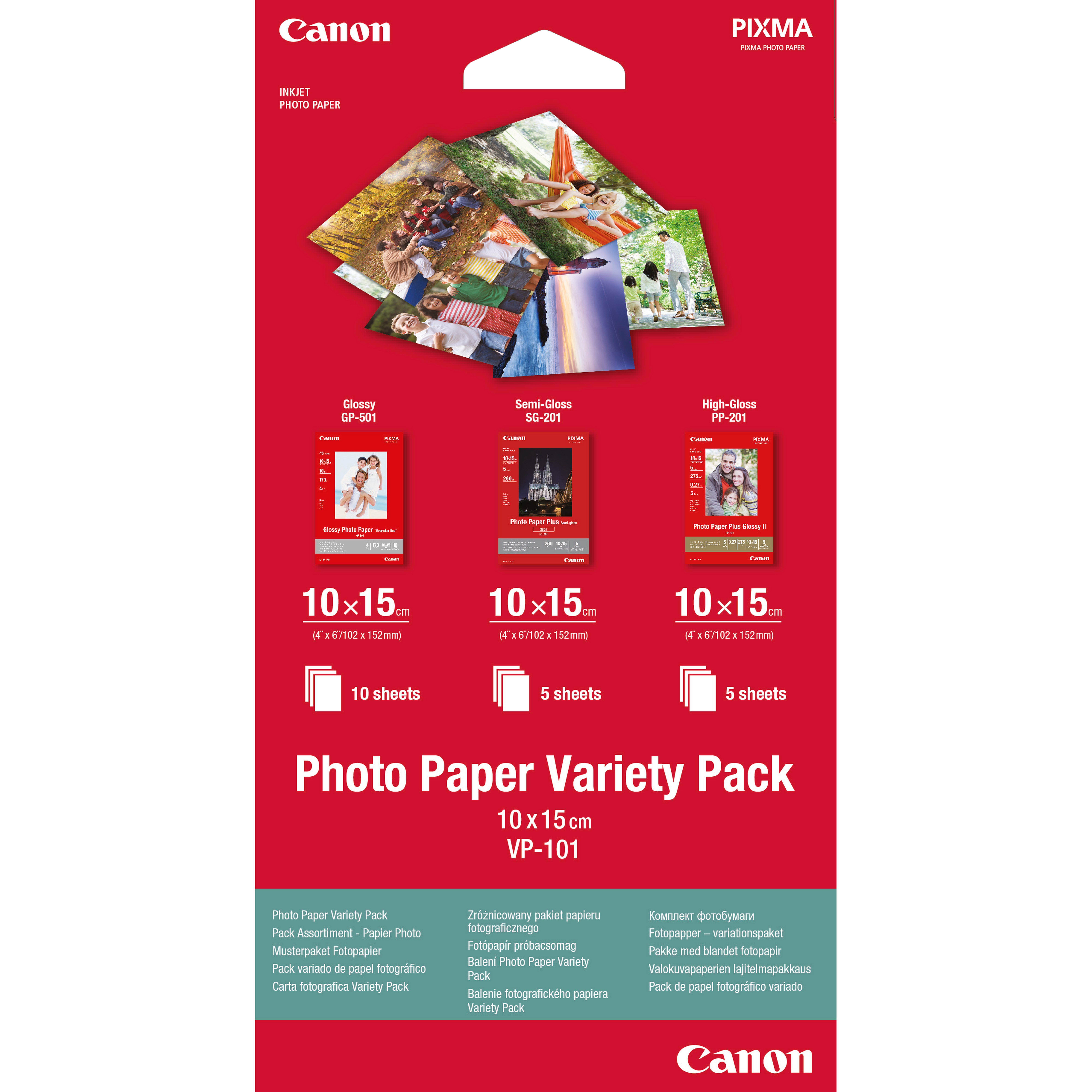 VP-101 10X15/PHOTO PAPER VARIETY PACK 10X15CM