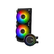 Cooler Procesor MSI MAG CORELIQUID E240 NEGRU, marime radiator 120mm, 2 ventilatoare ARGB, Viteza pompa: 3000 +/- 10%, Suport AMD: AM4/AM5, suport INTEL: LGA 1150/1151/1155/1156/1200/1700, Airflow: 25.5-75.04 CFM, Nivel de zgomot pompa: 20dBA