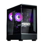 CARCASA Zalman  P10 , mini tower, gaming, fara sursa, suporta 7xfan, 1xfan inclus, , USB 3.1 gen1 x 1, USB Type-C, audio+mic, 5 sloturi expansiune, negru,  P10 Black  (timbru verde 0.08lei)
