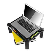 HEIGHT ADJUSTABLE RISER STAND/435X330X168MM BLACK