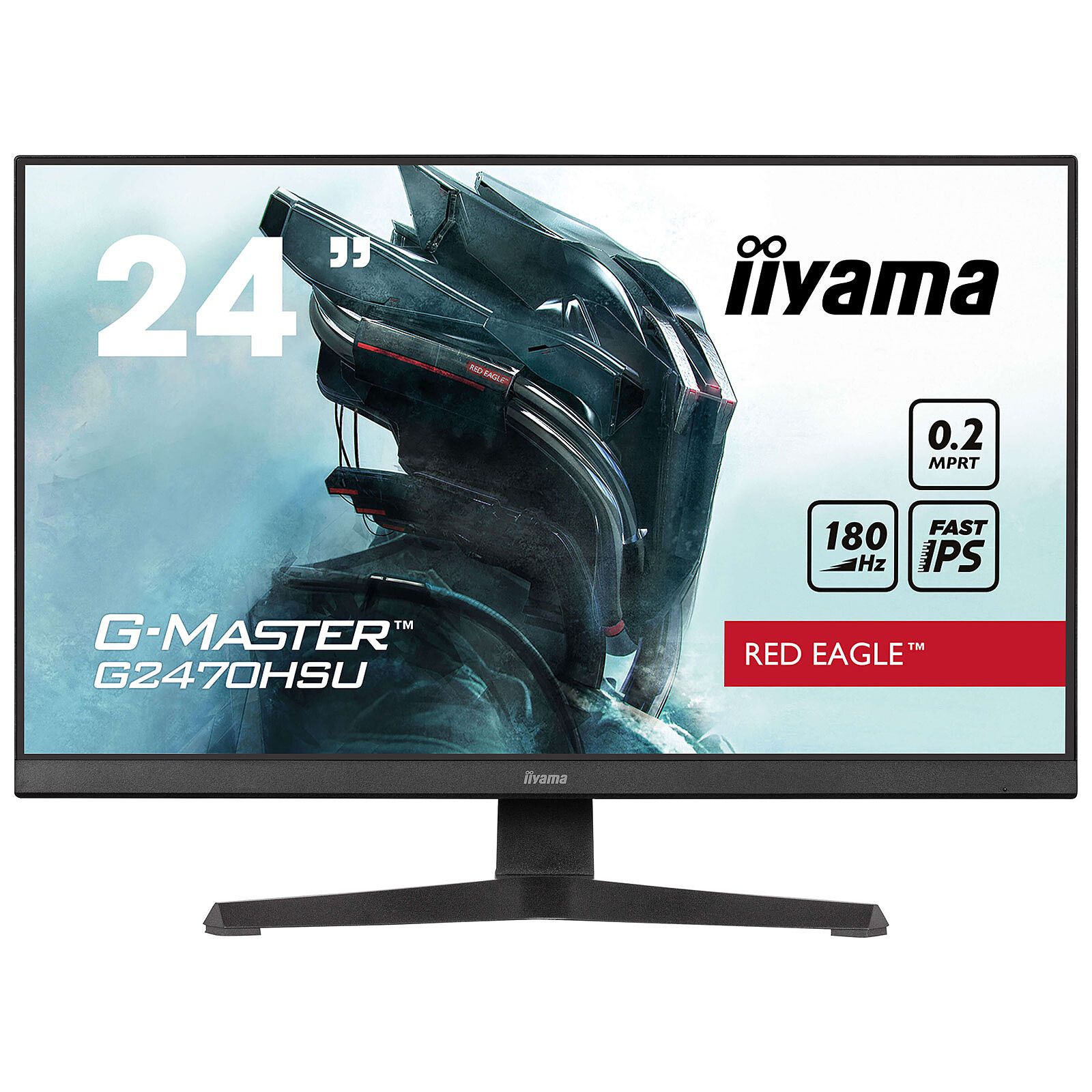 Monitor 23.8 inch LED IIyama G-MASTER Red Eagle G2470HSU-B6 1920 x 1080 pixeli, 180 Hz, 0.2 ms, Negru