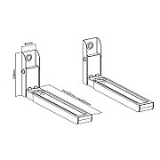 Maclean MC-915 W Universal Microwave Oven Bracket Holder Wall Mount Adjustable White Space Saving 30kg