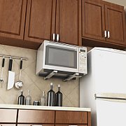 Maclean MC-915 W Universal Microwave Oven Bracket Holder Wall Mount Adjustable White Space Saving 30kg