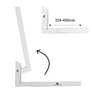 Maclean MC-915 W Universal Microwave Oven Bracket Holder Wall Mount Adjustable White Space Saving 30kg