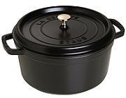 Staub Round Cast Iron Pot - Black  2.6 ltr