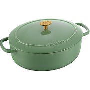 Ballarini Bellamonte Oval Cast Iron Casserole - 4.5 ltr  Green