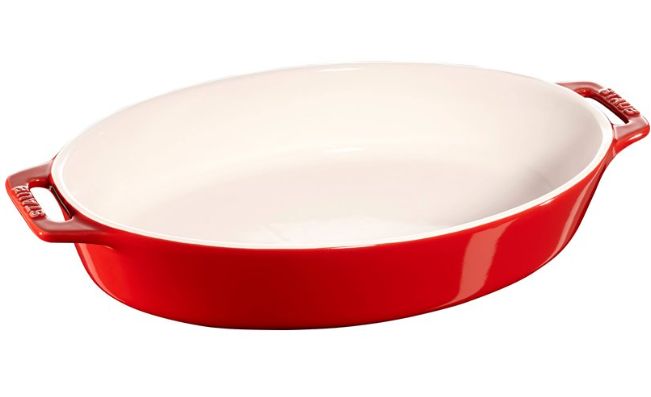 Staub Oval Ceramic Platter - 1.1 ltr  Red