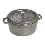 Staub Round Cast Iron Pot - 6.7 ltr  Graphite
