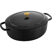Ballarini Bellamonte Oval Cast Iron Casserole - Black  6.5 ltr