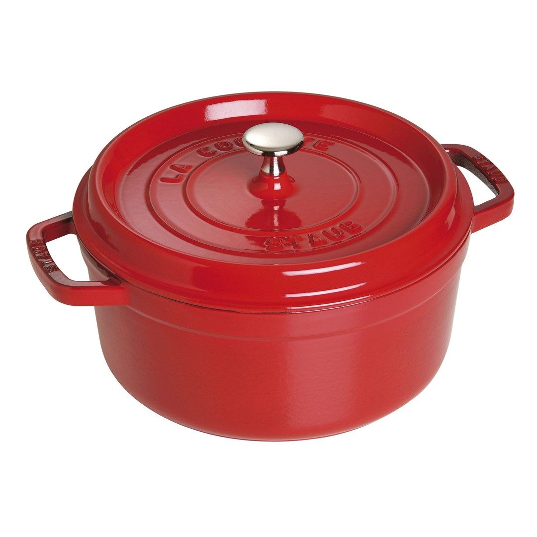 Staub Round Cast Iron Pot - 3.8 ltr  Red