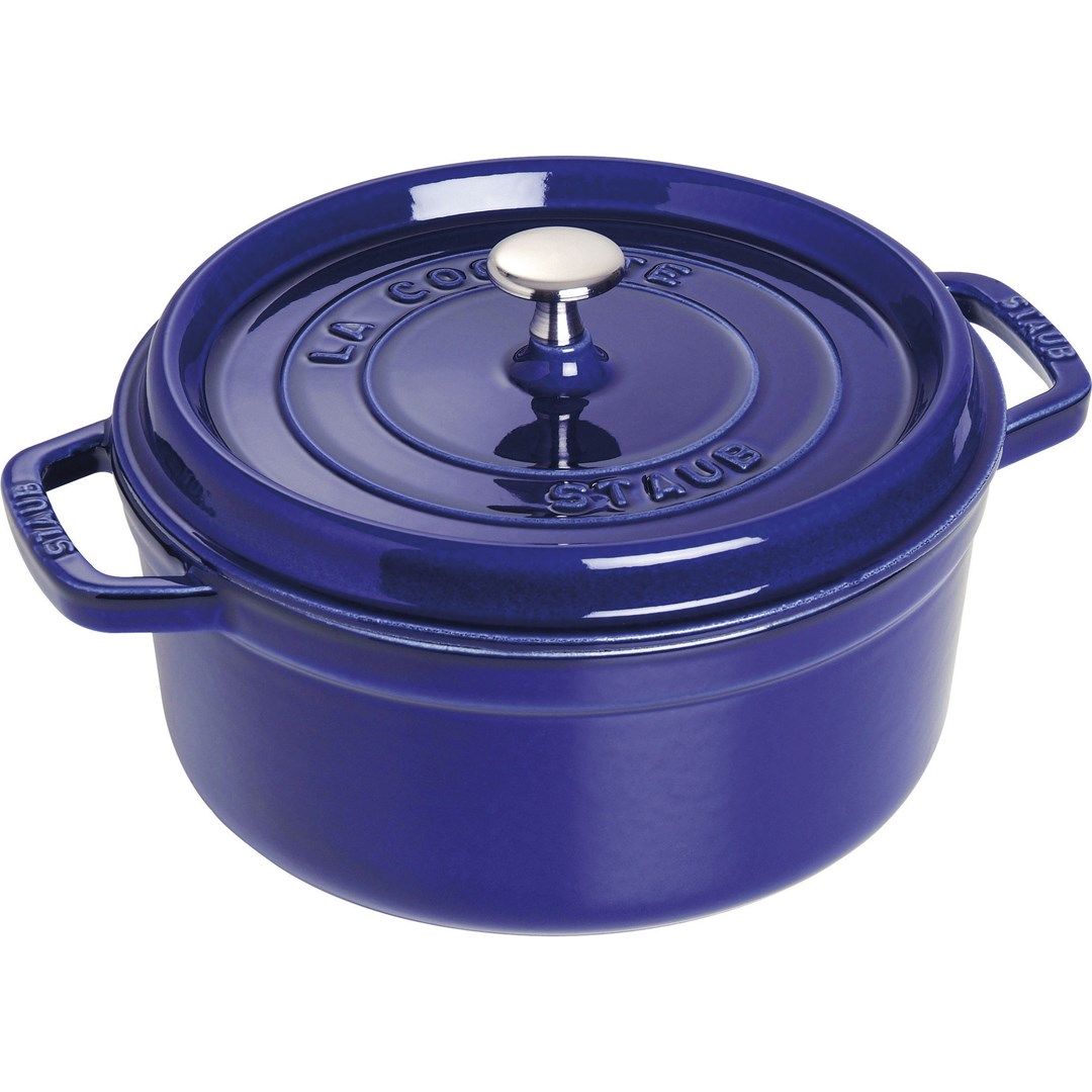 Staub Round Cast Iron Pot - 3.8 ltr  Blue