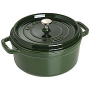 Staub Round Cast Iron Casserole - 3.8 ltr  Green