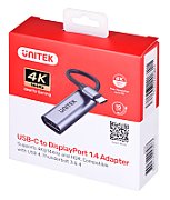 UNITEK ADAPTER USB-C  DISPLAYPORT 1.4  8K@60HZ  V1415A